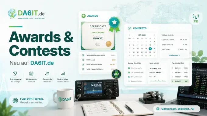 Amateurfunk Contests & Awards – zwei neue Übersichten auf DA6IT.de